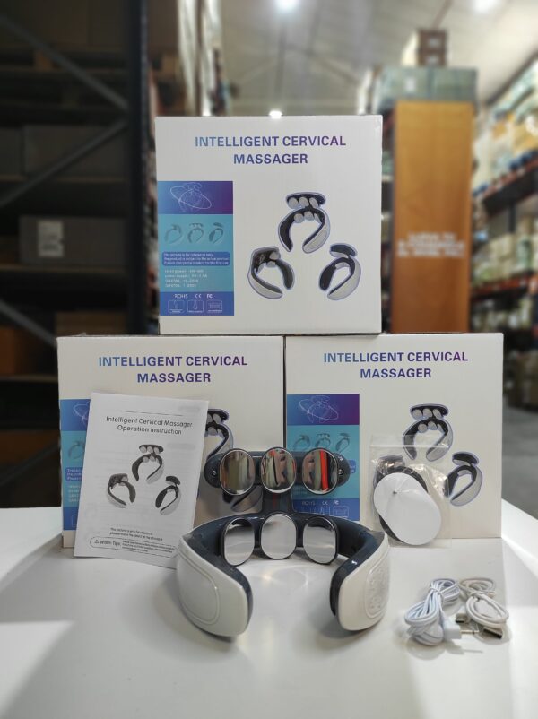 Masajeador térmico de columna cervical con 6 cabezales de masaje