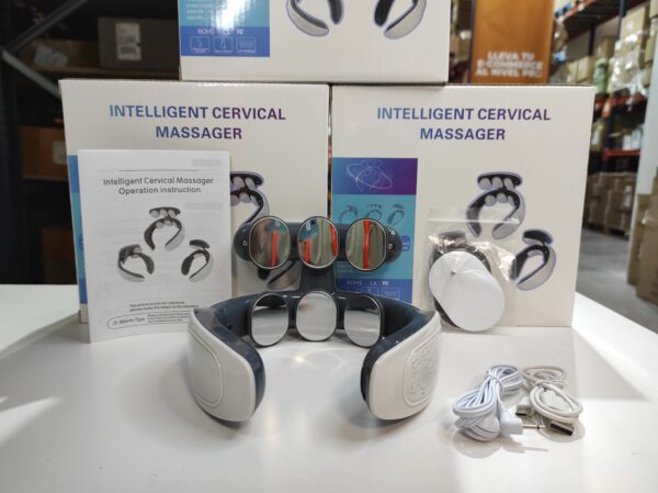 Masajeador térmico de columna cervical con 6 cabezales de masaje