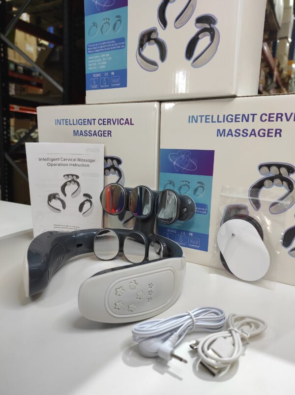 Masajeador térmico de columna cervical con 6 cabezales de masaje